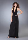Picture of: Long Halter Prom Dress with Embellished Accents in Black, Style: 13434, Main Picture