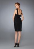 Picture of: Fully Ruched Cocktail Dress with Sweetheart Neckline in Black, Style: 13522, Back Picture