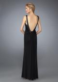 Picture of: Sweetheart Neckline Ruched Dress with Low Back in Black, Style: 13670, Back Picture