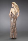 Picture of: Cross Cross Long V Neck Prom Dress in Multi, Style: 14167, Back Picture