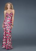 Picture of: Printed Prom Dress with Ruched Sweetheart Neckline in Multi, Style: 14221, Main Picture