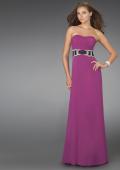 Picture of: Strapless Prom Gown with Satin Belt in Purple, Style: 14259, Detail Picture 1