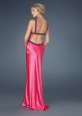 Picture of: Long Gown with Sweetheart Neckline and Open Back in Pink, Style: 14425, Back Picture