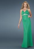 Picture of: Halter Prom Gown with Beaded Straps and Belt in Green, Style: 14452, Main Picture