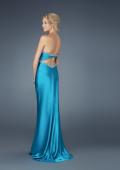 Picture of: Strapless Prom Dress with Beaded Neckline in Blue, Style: 14574, Back Picture