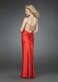 Picture of: Keyhole Halter Prom Gown with Beaded Straps in Red, Style: 14583, Detail Picture 1