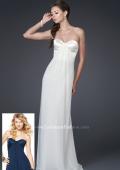 Picture of: Strapless Prom Gown with Satin Bust and Chiffon Skirt in White, Style: 14589, Main Picture