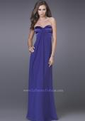 Picture of: Strapless Prom Gown with Satin Bust and Chiffon Skirt in Purple, Style: 14589, Detail Picture 2