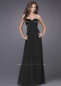 Picture of: Strapless Prom Gown with Satin Bust and Chiffon Skirt in Black, Style: 14589, Detail Picture 4