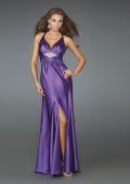 Picture of: Deep V Neck Prom Dress with Center Slit in Purple, Style: 14600, Main Picture