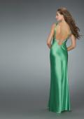 Picture of: Deep V Neck Prom Dress with Center Slit in Green, Style: 14600, Back Picture