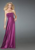 Picture of: Long Strapless Prom Gown with a Ruched Bodice in Purple, Style: 14605, Main Picture