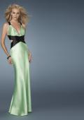 Picture of: Deep V Neck Prom Dress with Criss Cross Back in Green, Style: 14660, Detail Picture 2
