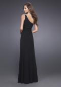 Picture of: Jersey One Shoulder Prom Gown with Embellishments in Black, Style: 14851, Back Picture