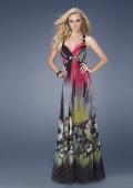 Picture of: Printed Prom Gown with Accent Beading in Multi, Style: 15057, Main Picture