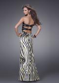 Picture of: Strapless Prom Gown with Two Strap Back in Yellow, Style: 15059, Back Picture