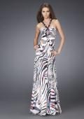 Picture of: Animal Print Prom Dress with Key Hole Cut Out and Beading in Multi, Style: 15082, Main Picture