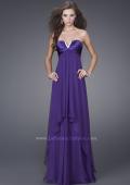 Picture of: Crystal V Neckline Strapless Long Prom Dress in Purple, Style: 15085, Main Picture
