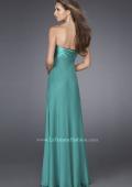 Picture of: Crystal V Neckline Strapless Long Prom Dress in Green, Style: 15085, Back Picture