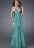 Picture of: Crystal V Neckline Strapless Long Prom Dress in Green, Style: 15085, Detail Picture 1