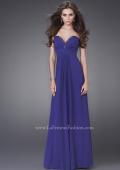 Picture of: Strapless Gown with Beading and Pleated Skirt in Navy, Style: 15126, Main Picture