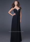 Picture of: Strapless Gown with Beading and Pleated Skirt in Black, Style: 15126, Detail Picture 1