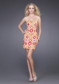 Picture of: Mini Sequin Dress with Sweetheart Neckline in Multi, Style: 15436, Main Picture