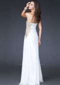 Picture of: Strapless Prom Dress with Sheer Embellished Detail in White, Style: 15985, Back Picture