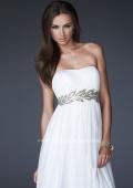 Picture of: Strapless Empire Waist Gown with Detailed Waistband in White, Style: 15986, Main Picture