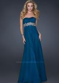 Picture of: Strapless Empire Waist Gown with Detailed Waistband in Nude, Style: 15986, Detail Picture 4