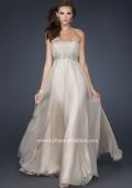 Picture of: Strapless Empire Waist Gown with Detailed Waistband in Aqua, Style: 15986, Detail Picture 5