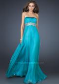 Picture of: Strapless Empire Waist Gown with Detailed Waistband in Blue, Style: 15986, Detail Picture 6