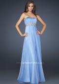 Picture of: Strapless Empire Waist Gown with Detailed Waistband in Red, Style: 15986, Detail Picture 7