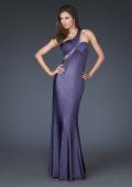 Picture of: One Shoulder Side Cut Out Prom Dress with Beading in Purple, Style: 16072, Main Picture