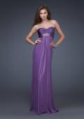 Picture of: Sweetheart Neckline Pleated Gown with Crystal Brooch in Purple, Style: 16087, Main Picture