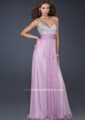 Picture of: Jewel Encrusted Prom Gown with A-line Skirt in Purple, Style: 16802, Detail Picture 12