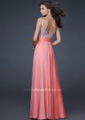 Picture of: Jewel Encrusted Prom Gown with A-line Skirt in Pink, Style: 16802, Back Picture