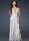 Picture of: Strapless Floor Length Gown with Beaded Detail in White, Style: 16969, Main Picture
