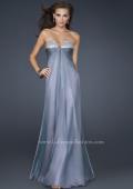 Picture of: Strapless Long Chiffon Prom Dress with Rhinestones in Silver, Style: 16970, Main Picture