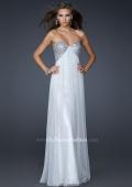 Picture of: Floor Length Metallic Jersey Prom Dress with Sequins in White, Style: 16977, Main Picture