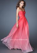 Picture of: Ombre Chiffon Prom Gown with Sweetheart Neckline in Red, Style: 17004, Detail Picture 1