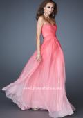 Picture of: Ombre Chiffon Prom Gown with Sweetheart Neckline in Red, Style: 17004, Detail Picture 3