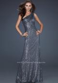 Picture of: One Shoulder Sequined Long Prom Dress in Silver, Style: 17018, Detail Picture 2