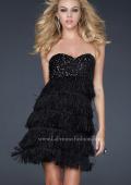 Picture of: Strapless Sweetheart Rhinestone Cocktail Dress in Black, Style: 17078, Main Picture