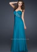 Picture of: Chiffon Prom Dress with Beading and Sweetheart Neck in Blue, Style: 17180, Main Picture
