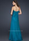 Picture of: Chiffon Prom Dress with Beading and Sweetheart Neck in Blue, Style: 17180, Back Picture