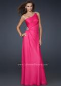 Picture of: One Shoulder Chiffon Prom Dress with Rhinestones in Pink, Style: 17259, Main Picture