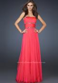 Picture of: Simple Long Prom Dress with Beaded Waist in Red, Style: 17264, Detail Picture 2