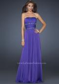 Picture of: Simple Long Prom Dress with Beaded Waist in Purple, Style: 17264, Detail Picture 3