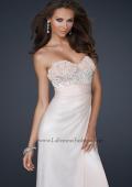 Picture of: Strapless Chiffon Prom Dress with Slit and Embellishments in Pink, Style: 17316, Main Picture